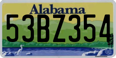 AL license plate 53BZ354