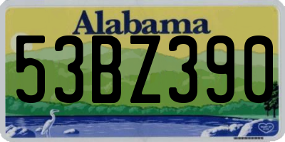 AL license plate 53BZ390