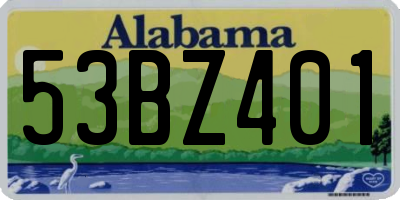 AL license plate 53BZ401