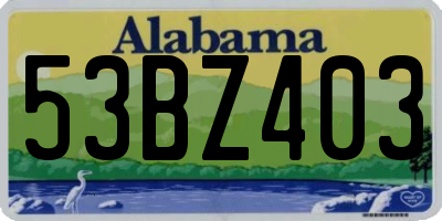 AL license plate 53BZ403