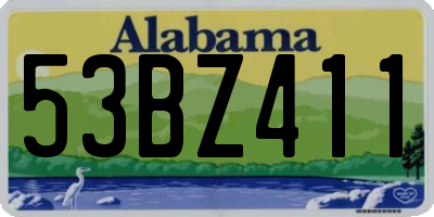 AL license plate 53BZ411