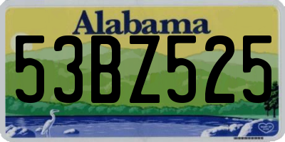 AL license plate 53BZ525