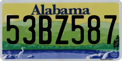 AL license plate 53BZ587
