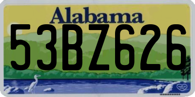 AL license plate 53BZ626