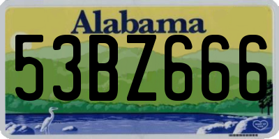 AL license plate 53BZ666