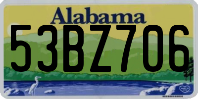 AL license plate 53BZ706
