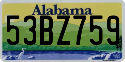 AL license plate 53BZ759