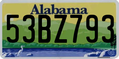 AL license plate 53BZ793