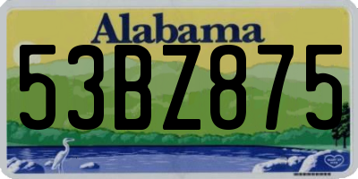 AL license plate 53BZ875