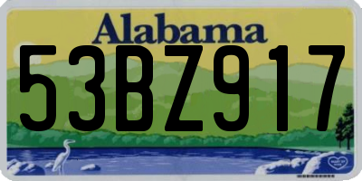 AL license plate 53BZ917