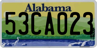 AL license plate 53CA023