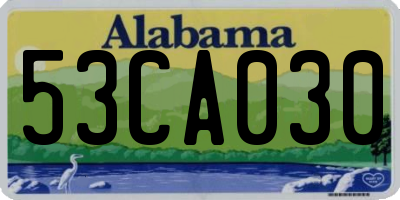 AL license plate 53CA030