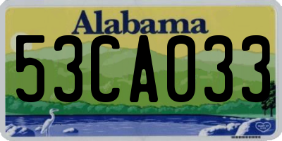 AL license plate 53CA033