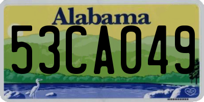 AL license plate 53CA049