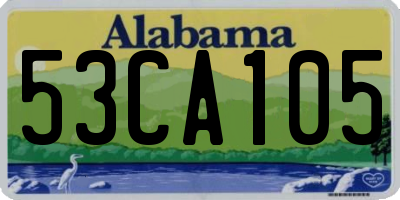 AL license plate 53CA105