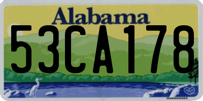 AL license plate 53CA178