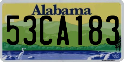 AL license plate 53CA183