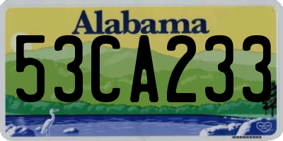 AL license plate 53CA233