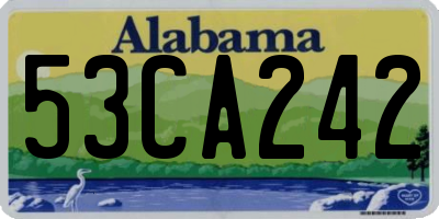 AL license plate 53CA242