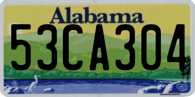 AL license plate 53CA304