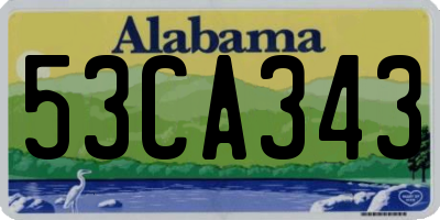 AL license plate 53CA343