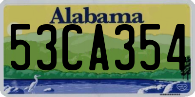 AL license plate 53CA354
