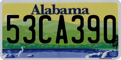 AL license plate 53CA390