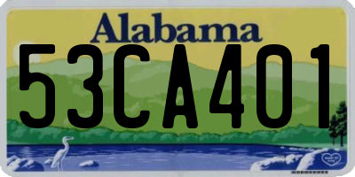 AL license plate 53CA401