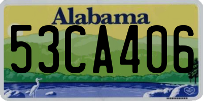 AL license plate 53CA406