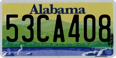 AL license plate 53CA408