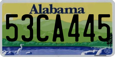AL license plate 53CA445