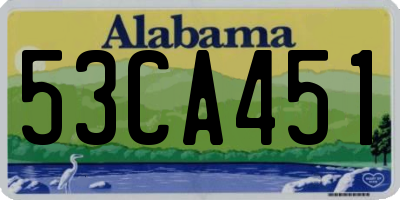 AL license plate 53CA451