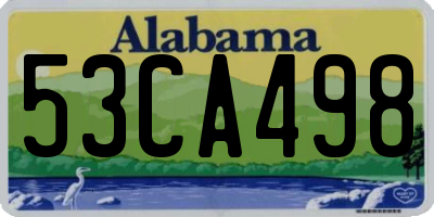 AL license plate 53CA498