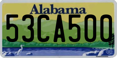 AL license plate 53CA500