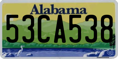 AL license plate 53CA538