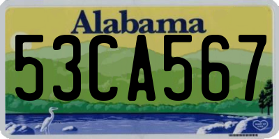 AL license plate 53CA567