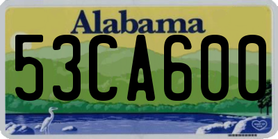 AL license plate 53CA600