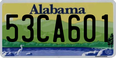 AL license plate 53CA601