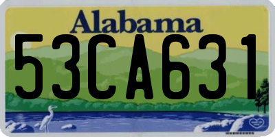 AL license plate 53CA631