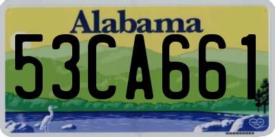 AL license plate 53CA661
