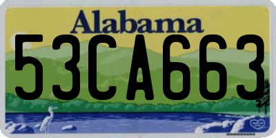 AL license plate 53CA663