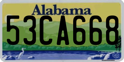 AL license plate 53CA668