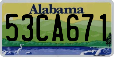 AL license plate 53CA671