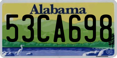 AL license plate 53CA698