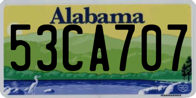 AL license plate 53CA707