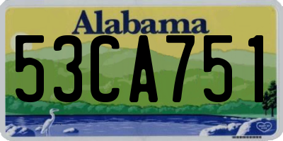 AL license plate 53CA751