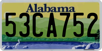 AL license plate 53CA752
