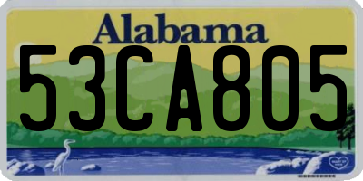 AL license plate 53CA805