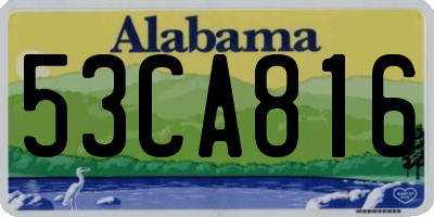AL license plate 53CA816