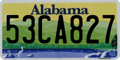 AL license plate 53CA827